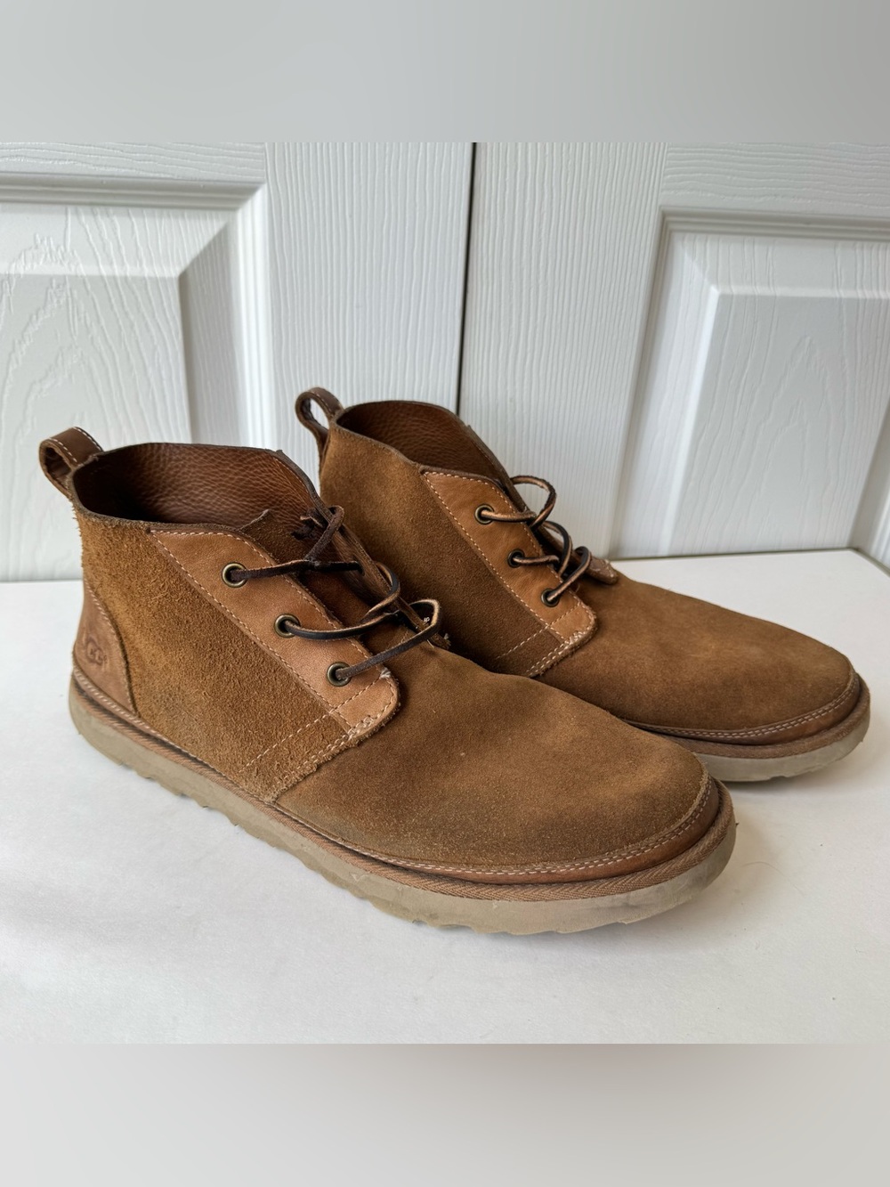 Ugg Brown Leather Chukka Boots Mens Size 10 Workwear Chore Outdoor